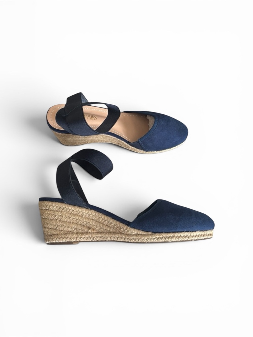 Dream Pairs classic blue tan jute bohemian wedge platform espadrille shoes size9